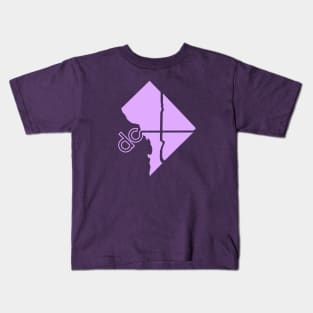 Washington DC Quads in Lavender Kids T-Shirt